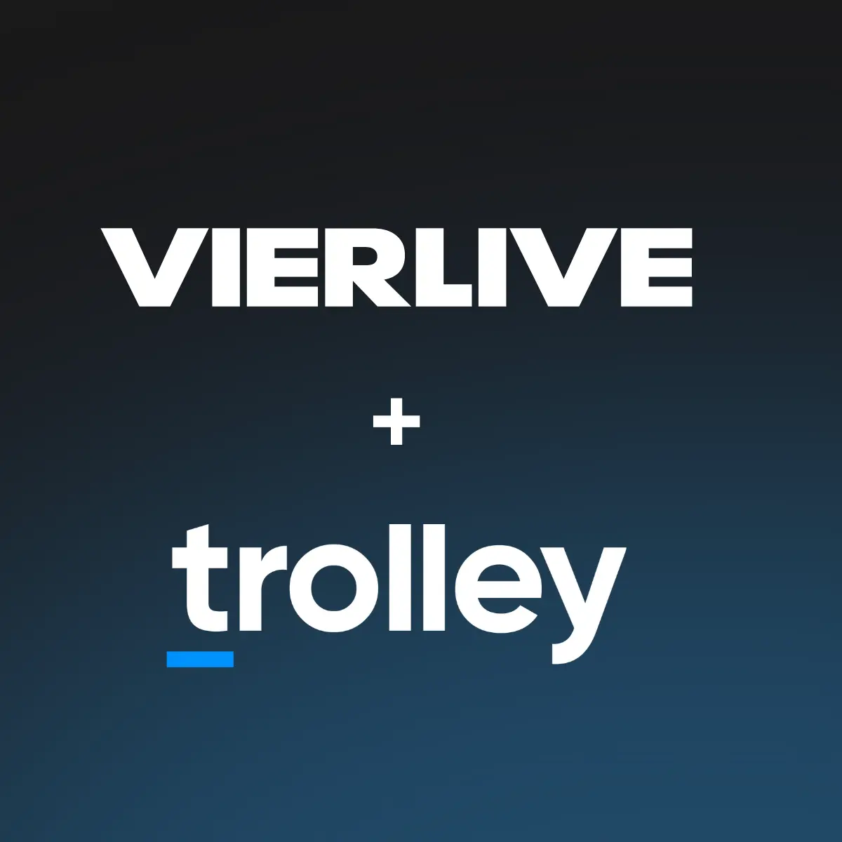Cir.live & Trolley logos on a black and blue background